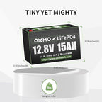 OKMO 12V 15Ah LiFePO4 Lithium Battery 12.8V, 4000+ Deep Cycles rechargeable - Image 8