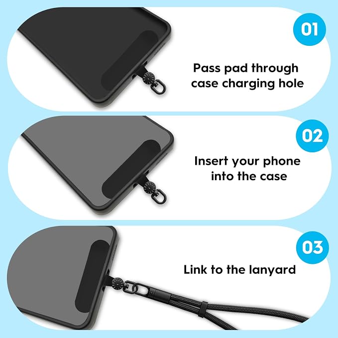 Hand Wrist Strap Lanyard, Universal Cell Phone Lanyard Patch Rotatable 360° - Image 6