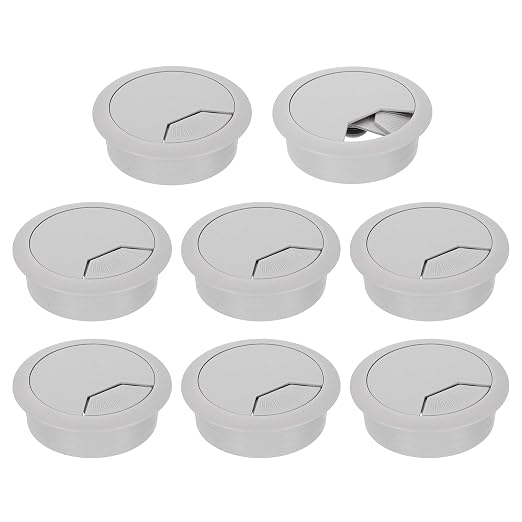 uxcell 8 Pcs 50mm Desk Grommet, Plastic Cable Hole Cover, Wire Cord Cable by uxcell