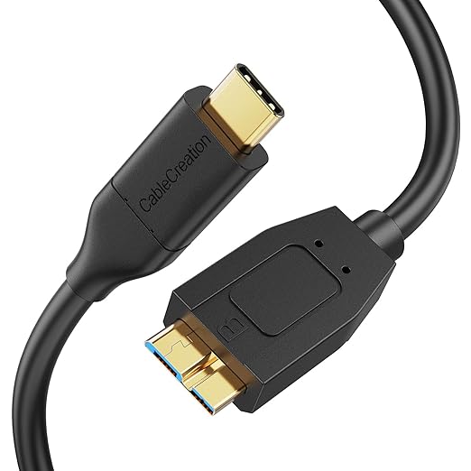 CableCreation 1FT USB C to Micro B Cable, 10Gbps Speed External Hard Drive by CableCreation