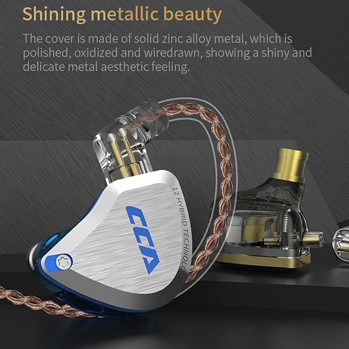CCA C12 in Ear Monitor Headphones 5BA 1DD Hybrid HiFi IEM Earphones Noise - Image 7