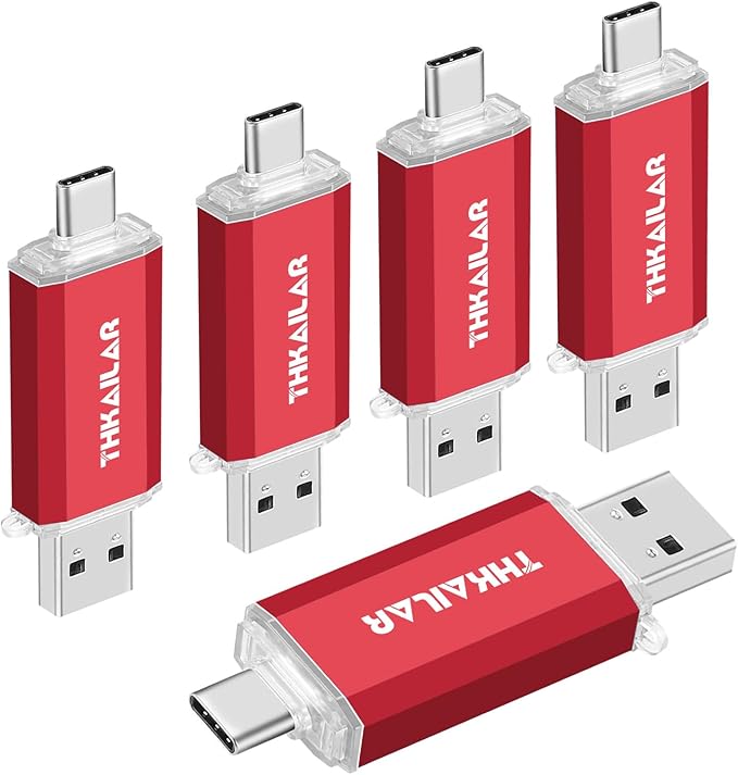 Thkailar 5 Pack 32GB Fat32 USB C Flash Drive OTG High Speed by USBFLASHDRIVE