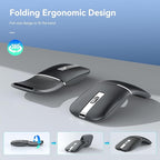 WFB Wireless Arc Mouse for Laptop, Rotatable Rotating Ultra Slim, 3 DPI for - Image 2