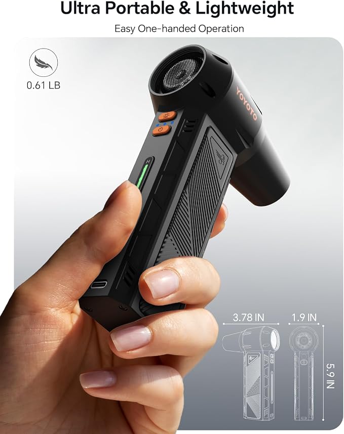 Compressed Air Duster, 300000RPM Powerful Electric Air Duster Rechargeable - Image 8