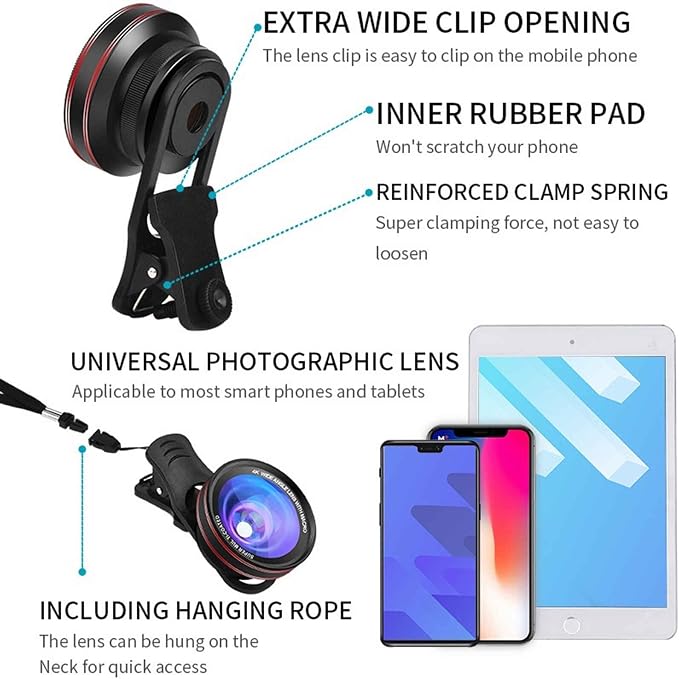 4K HD 0.45X Wide Angle Lens + 15X Macro Lens - Image 6