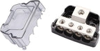 4 Way Power Distribution Block 1x 0/2/4 Gauge in 4X 4/8/10 Gauge Out Nickel - Image 5