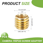 PATIKIL 1/4" Female to 3/8" Male Convert Screws Adapter - Image 2