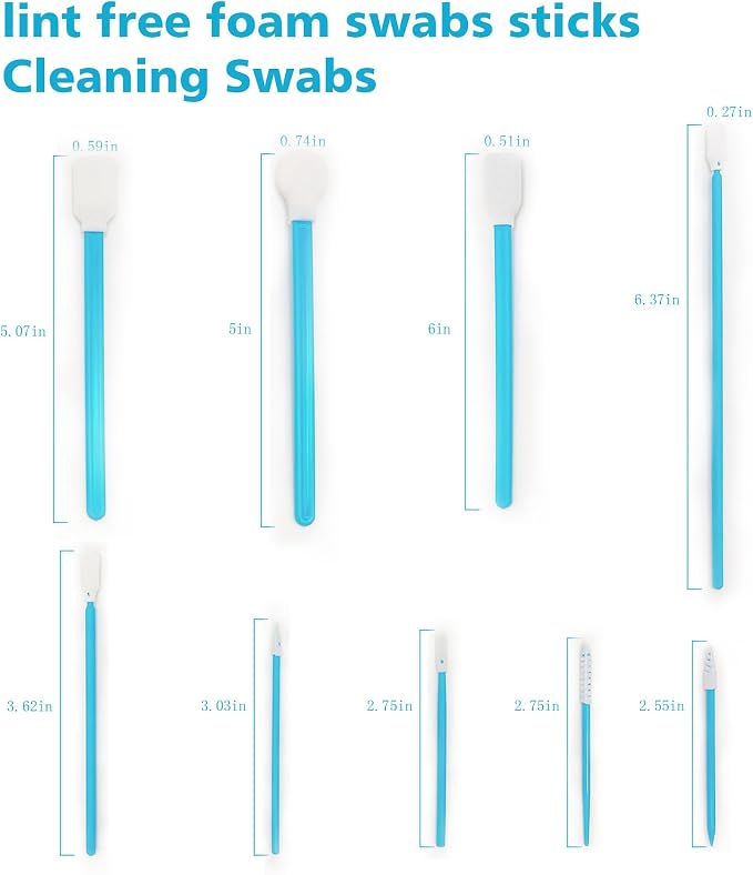 Lint-Free Foam Swab Sticks, Foam Tip Cleaning Swab Kit - Image 2