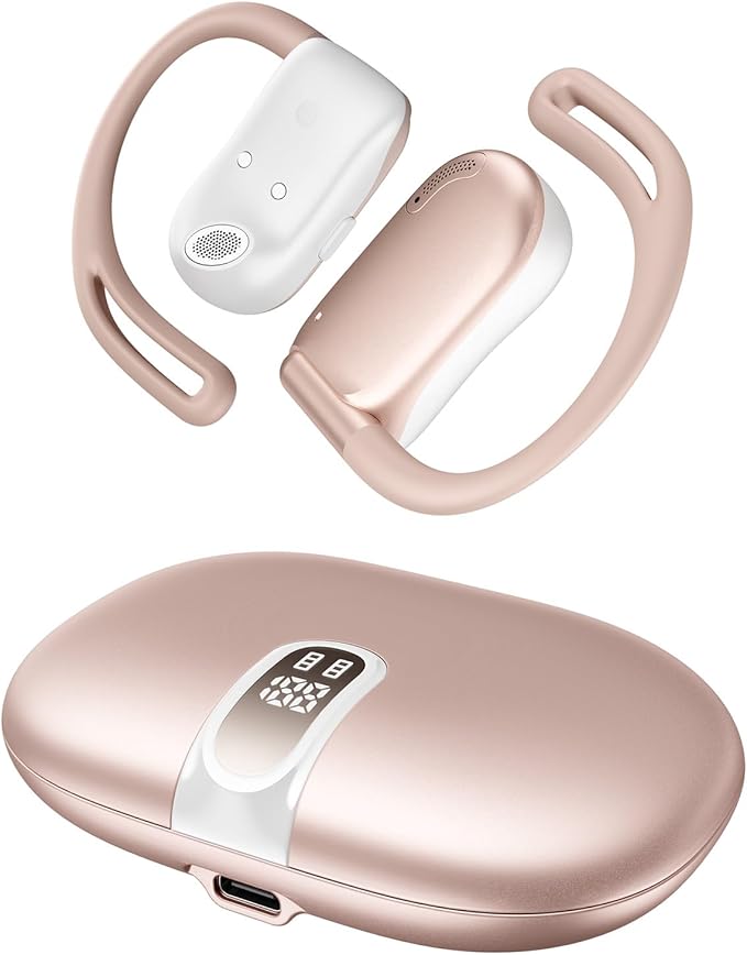 Open Ear Headphones, 0.28oz Lightweight Next-Gen Bluetooth 5.4 Air Conduction by HOME