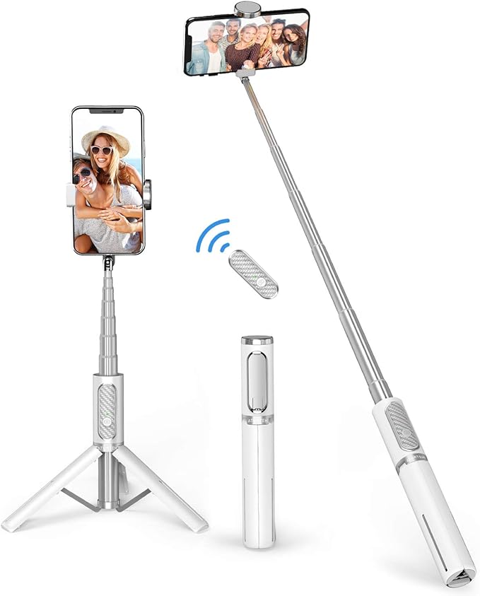 ATUMTEK Selfie Stick Tripod, Extendable 3 in 1 Aluminum Bluetooth Selfie Stick by ATUMTEK