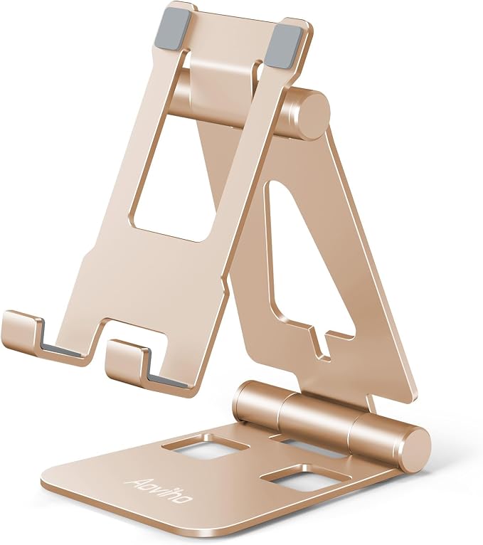 Cell Phone Stand for Desk, Adjustable Desktop Phone Holder Stand, Foldable by Aoviho