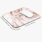 Square Mouse Pad Rose Gold Marble, Personalized Premium-Textured Custom Mouse - Image 2