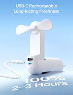JISULIFE Handheld Mini Fan, 3 IN 1 USB Rechargeable Portable Fan - Image 8