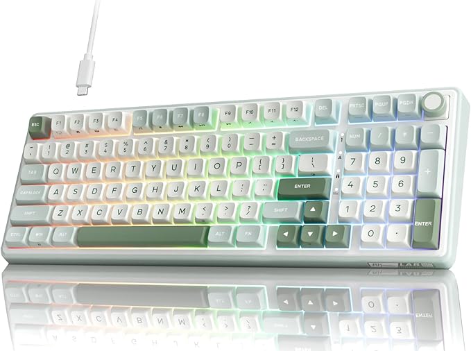 RK ROYAL KLUDGE R98 Pro Creamy Mechanical Keyboard, 96% Wired Gaming Keyboard by RKROYALKLUDGE