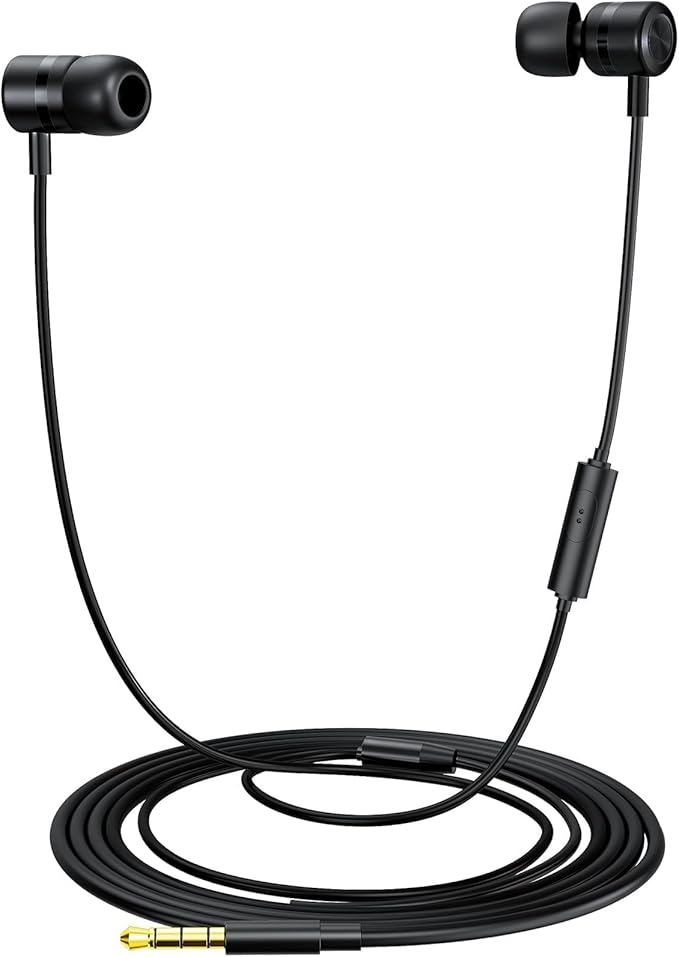 EP-06 Wired Earbuds in-Ear Earphones, Build-in Microphone Noise Isolating by MORMOQUE