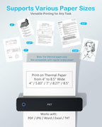 Inkless Portable Printer for Travel, Wireless Thermal Printer Support 8.5 x 11 - Image 5