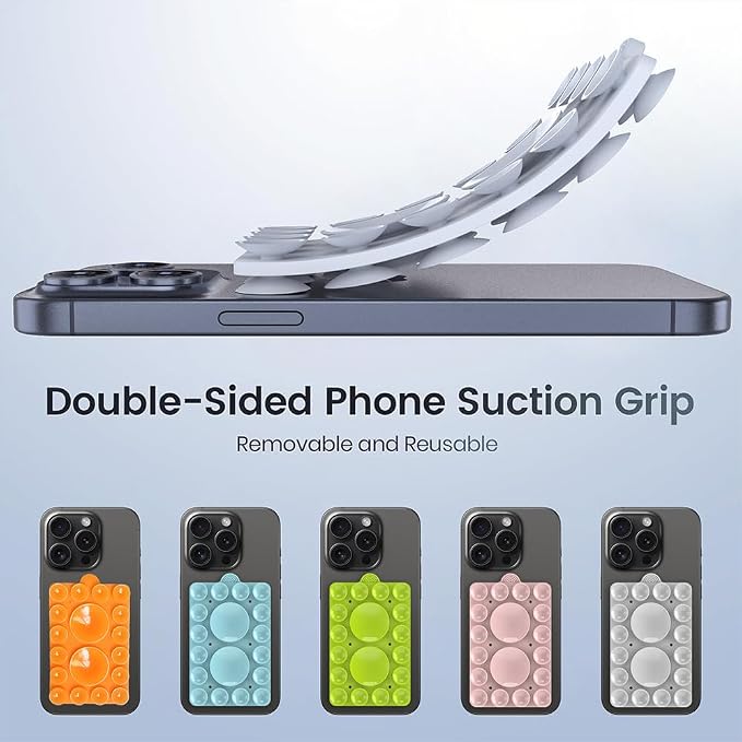 ZYCCER Double Sided Silicone Suction Phone Holder Mount, Compatible - Image 6