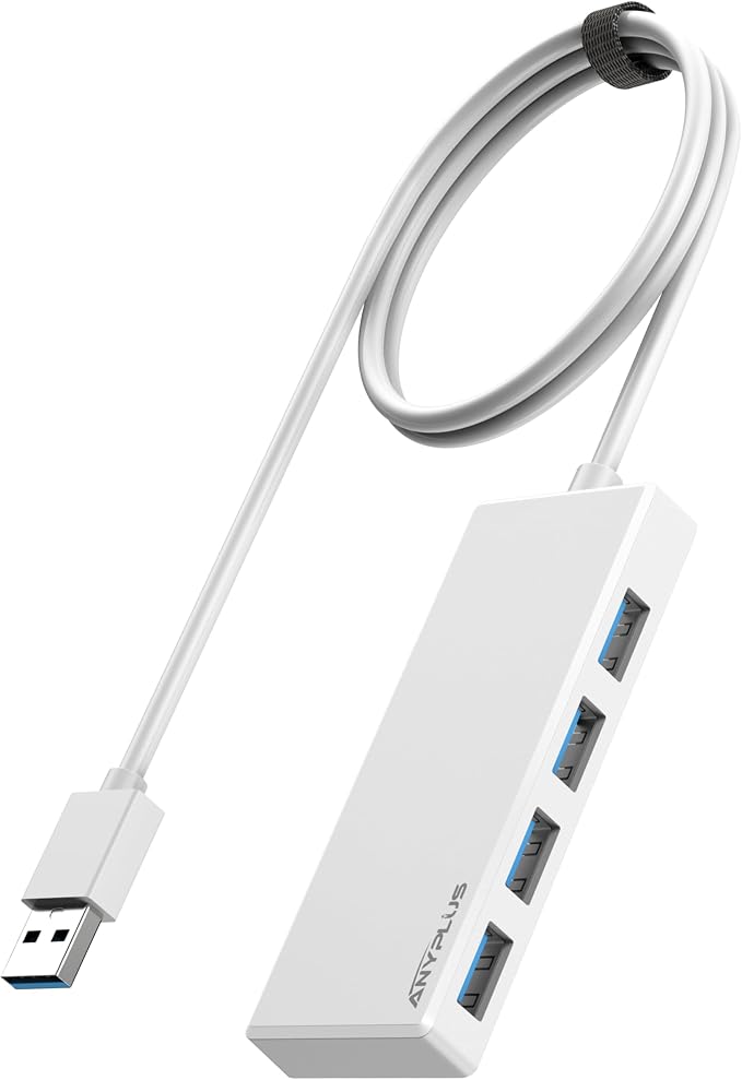 USB Hub, 2 ft Long Cable USB 3.0 Hub, USB Extender by ANYPLUS