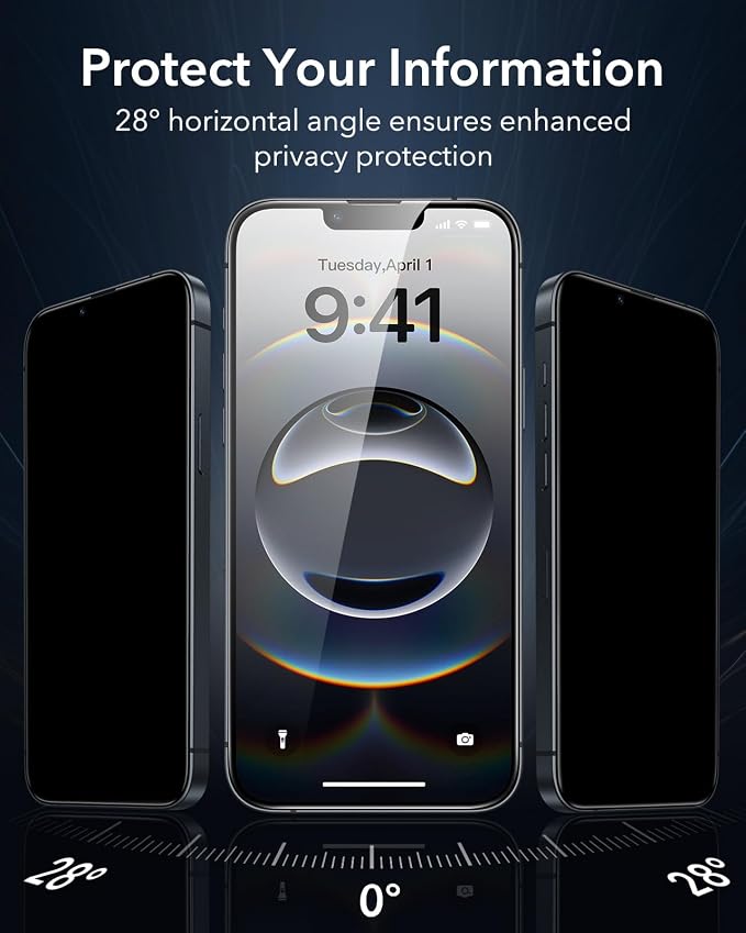 ESR 3 Pack for iPhone 16e/ iPhone 14/ iPhone 13/ iPhone 13 Pro Privacy Screen - Image 3