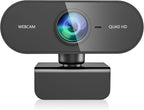 2K Webcam for pc with Microphone, Privacy Cover Slider Streaming Web cam for by QMKKX