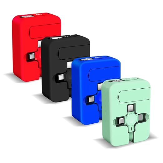 4 Pcs 3 in 1 Retractable Multi Chargers Cable by Gartmost