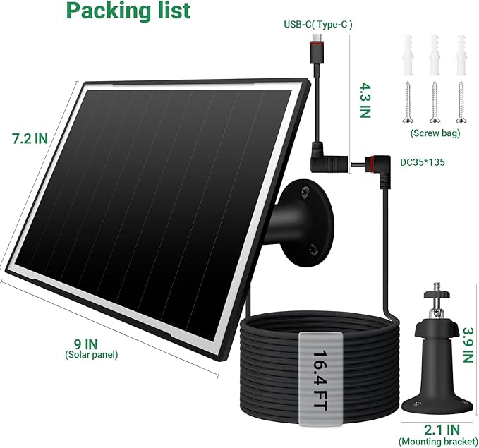 Solar Panel for Ring Camera, 8W High - Image 8