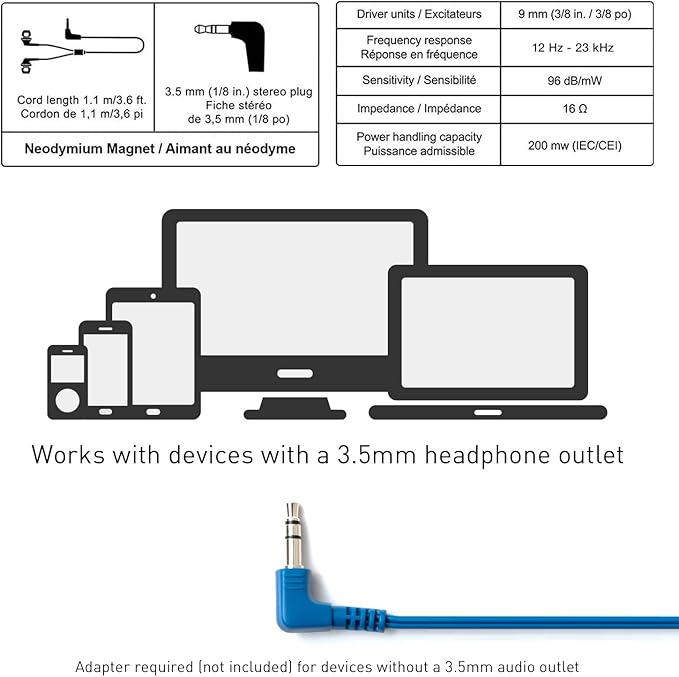 Panasonic ErgoFit Wired Earbuds, In-Ear Headphones - Image 6
