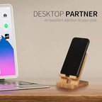 Wood Phone Stand, Desktop Wooden Phone Holder, Portable Office Phone Stand - Image 6