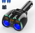 Cigarette Lighter Splitter, SUPERONE 180W 2-Socket Cigarette Lighter Adapter by SUPERONE