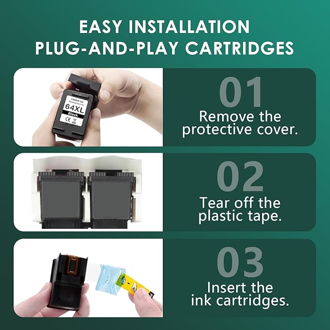 64XL Black Ink Cartridges Black Compatible - Image 4