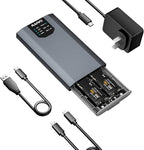 MAIWO Dual Bay M.2 SATA SSD Enclosure Cloner, USB3.1 Gen2 Type C 6Gbps by MAIWO