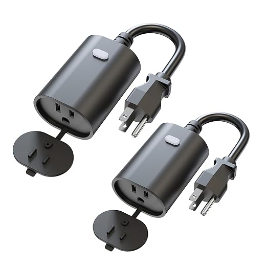 Minoston Outdoor Smart Plug, WiFi Outlet, IP65 Weatherproof, Compatible by Minoston