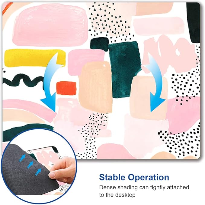 Mouse Pad, Abstract Graphic Design Mouse Pad, Washable Square Cloth Mousepad - Image 5