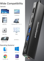 USB C Hub Multiport Adapter, DockteckExpand USB C Dongle 7 in 1 - Image 8
