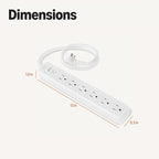 Amazon Basics Rectangle 6-Outlet, 600 Joule Surge Protector Power Strip - Image 5