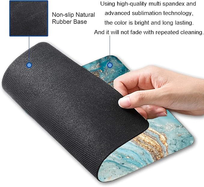 Mouse Pad, Marble Mouse Pad, Premium-Textured Mouse Mat Square Waterproof - Image 2