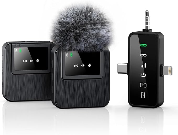 3-in-1 Mini Microphone for iPhone, Camera - 328ft Long Range by BAILIXIN