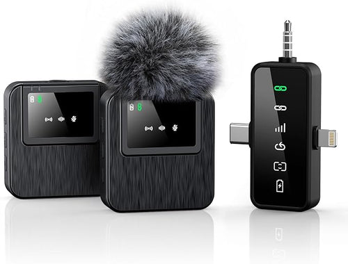 3-in-1 Mini Microphone for iPhone, Camera - 328ft Long Range by BAILIXIN