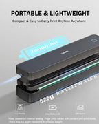 Inkless Portable Printer for Travel, 300DPI Wireless Thermal Printer Support - Image 2