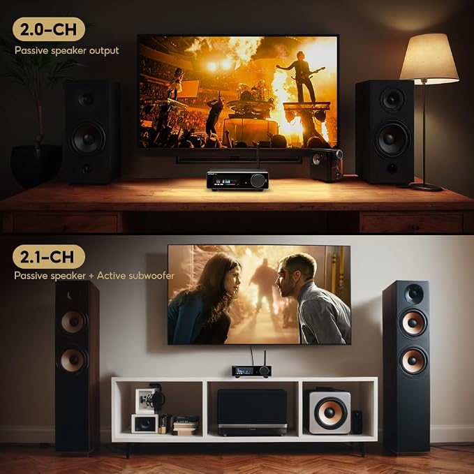 AIYIMA A80 Bluetooth Amplifier DAC Stereo HiFi Home Audio Receiver - Image 8
