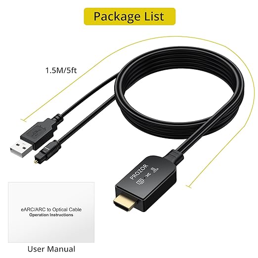 eARC/ARC to Optical Audio Extractor Cable, Enhanced eARC Audio Converter - Image 7