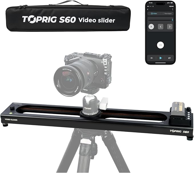 Accsoon Toprig 24inch/60cm Motorized Camera Slider, Button/APP Dual Control by toprig