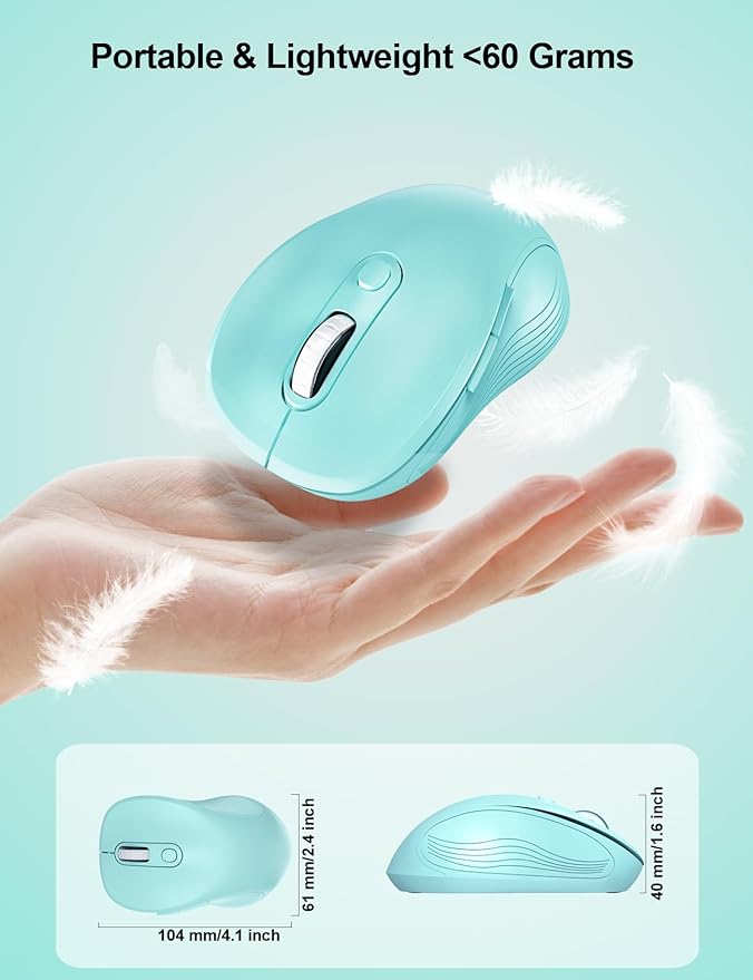 Trueque Wireless Mouse for Laptop, 2.4GHz Ergonomic Computer Mouse - Image 7