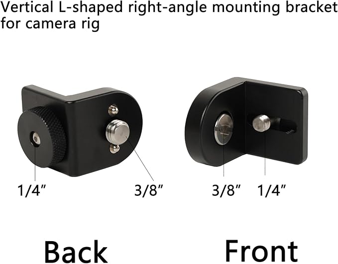 Vertical Mounting Bracket, 1/4" to 3/8" Thread Adapter - Image 3
