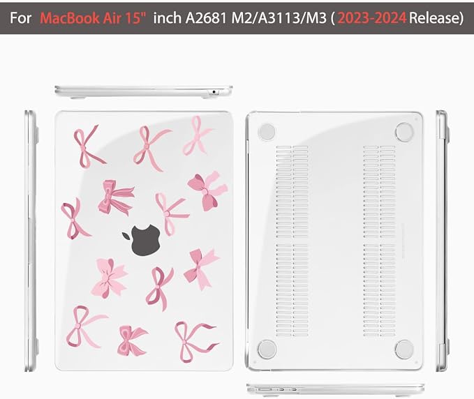 Teryeefi for M4 M3 M2 MacBook Air 15 inch Case 2025 2024 2023 Release fits - Image 6