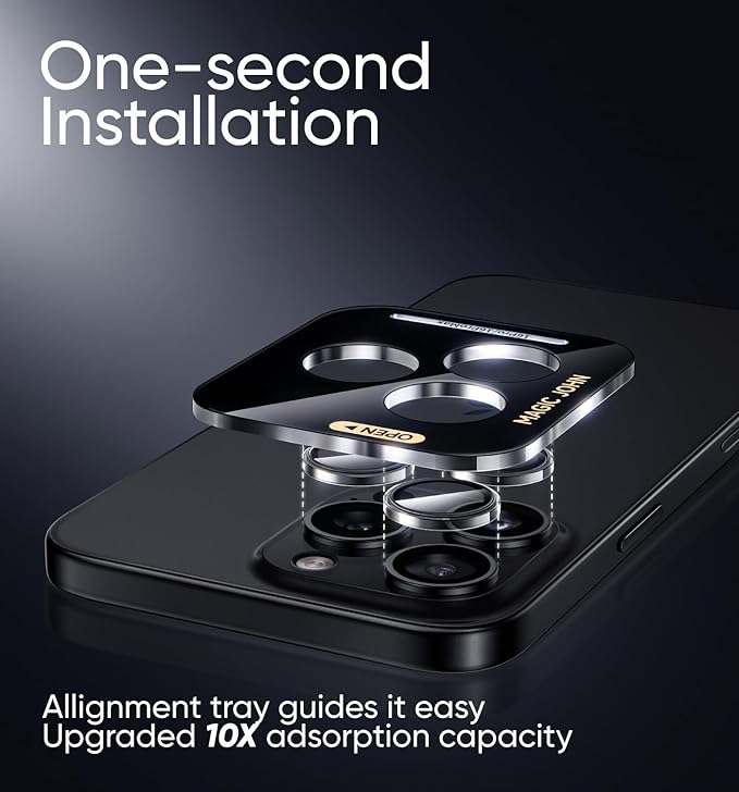 MAGIC JOHN for iPhone 16 Pro Max/16 Pro Camera Lens Protector 9H Aerospace - Image 2