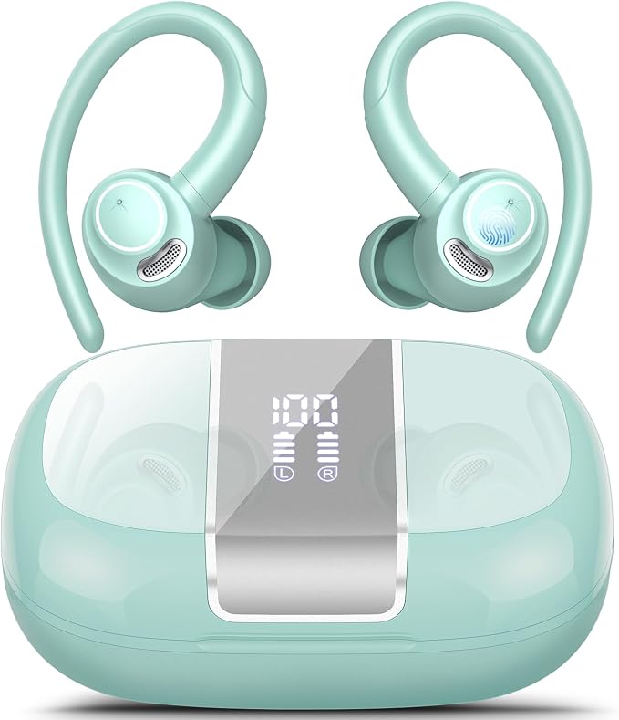 Wireless Earbuds Bluetooth 5.3 Headphones Sports, 48Hrs Playtime Bluetooth by VKROBAG