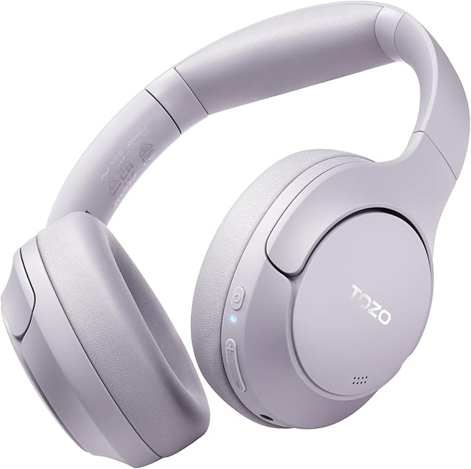 TOZO HT2 Hybrid Active Noise Cancelling Headphones, Wireless Over Ear Bluetooth by TOZO
