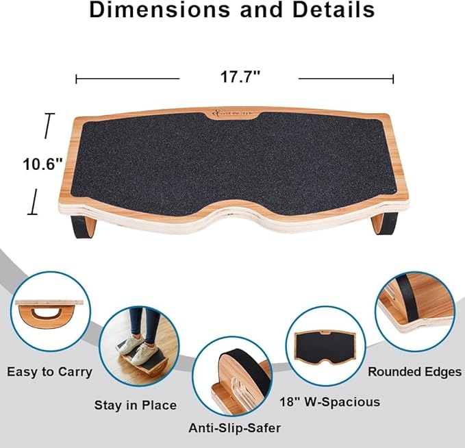 StrongTek Ergonomic Wood Foot Rest - Image 5