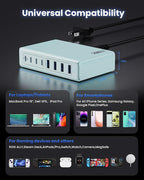 200W USB C Charger Block, 8-Ports GaN III Fast Charging Station Hub, PD 65W - Image 3